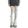 Y2k Women Leg Warmer Soft Solid Color Over The Knee Tie-up Thigh-high Leg Warmers Socks for Party Street