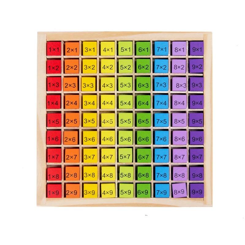 Montessori Educational Wooden Toys For Children Baby Toys 99 Multiplication Table Preschool Math Arithmetic Teaching Aids Gift