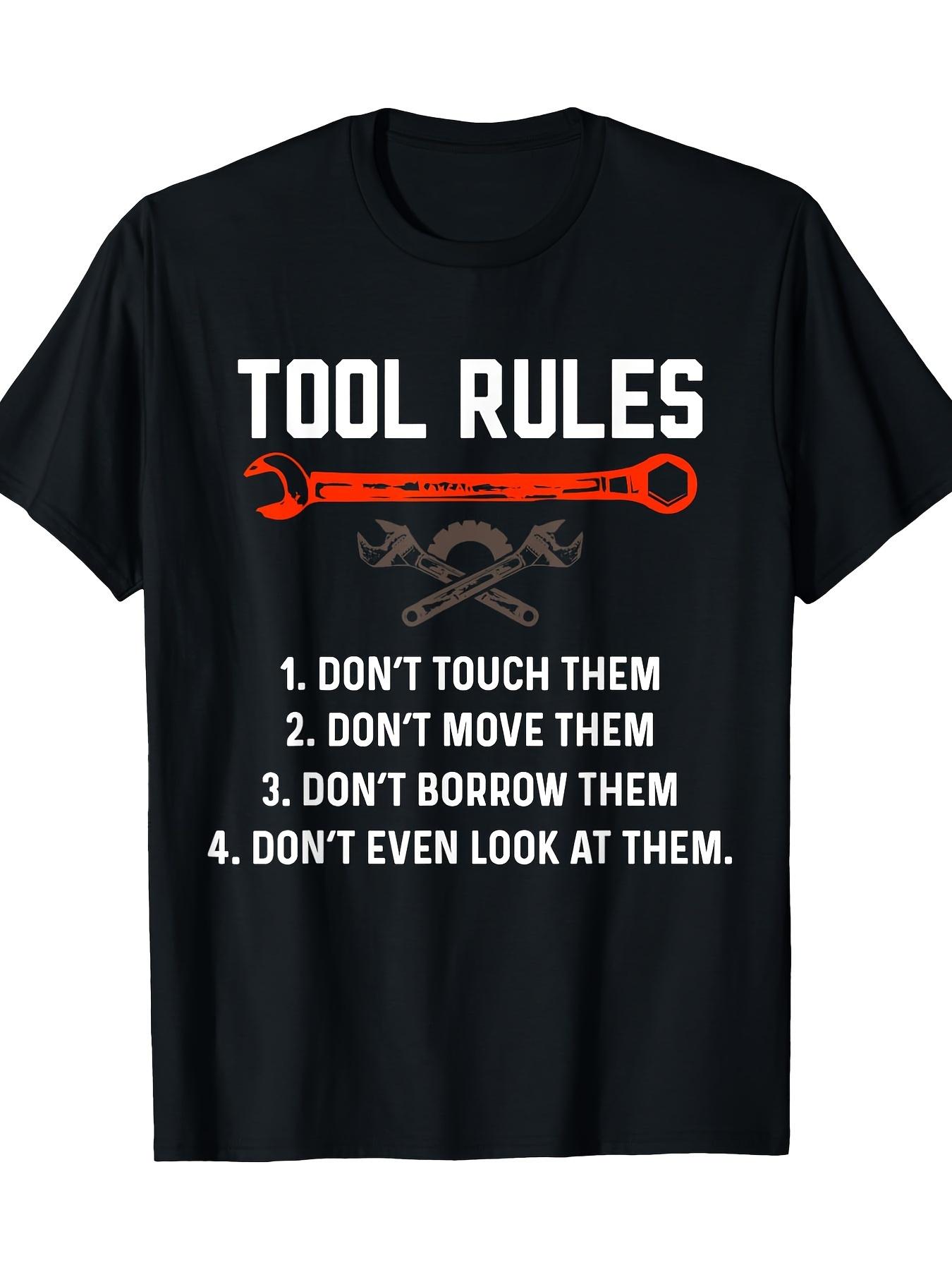 Funny Mechanic Tool Rules Auto Repair Car Mechanic Handyman design100 cotton Oneck short sleeve printed mens Tshirt S