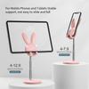 Cute Rabbit Phone Holder Stand Desktop Angle Height Adjustable Bunny Phone Stand for Selfie Watch Drama Support Bracket