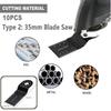 10/24pcs Oscillating Blades Multifunctional Blade Saw Fine Workmanship  35MM 45MM 87MM High Carbon Steel Blade Saws Quick Releas