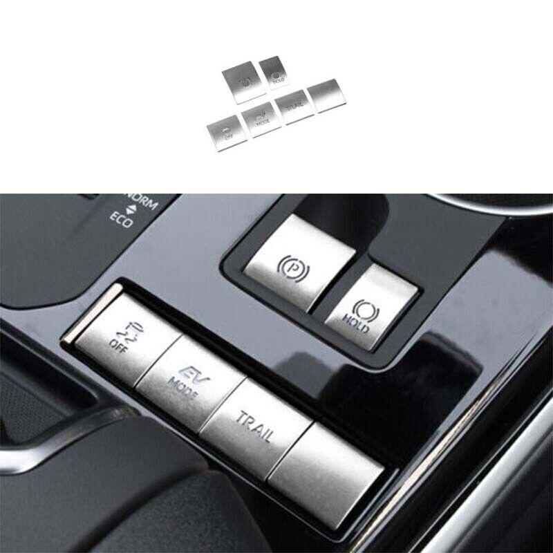 Electronic Handbrake Button Cover Aluminum Silver For Toyota Highlander -23