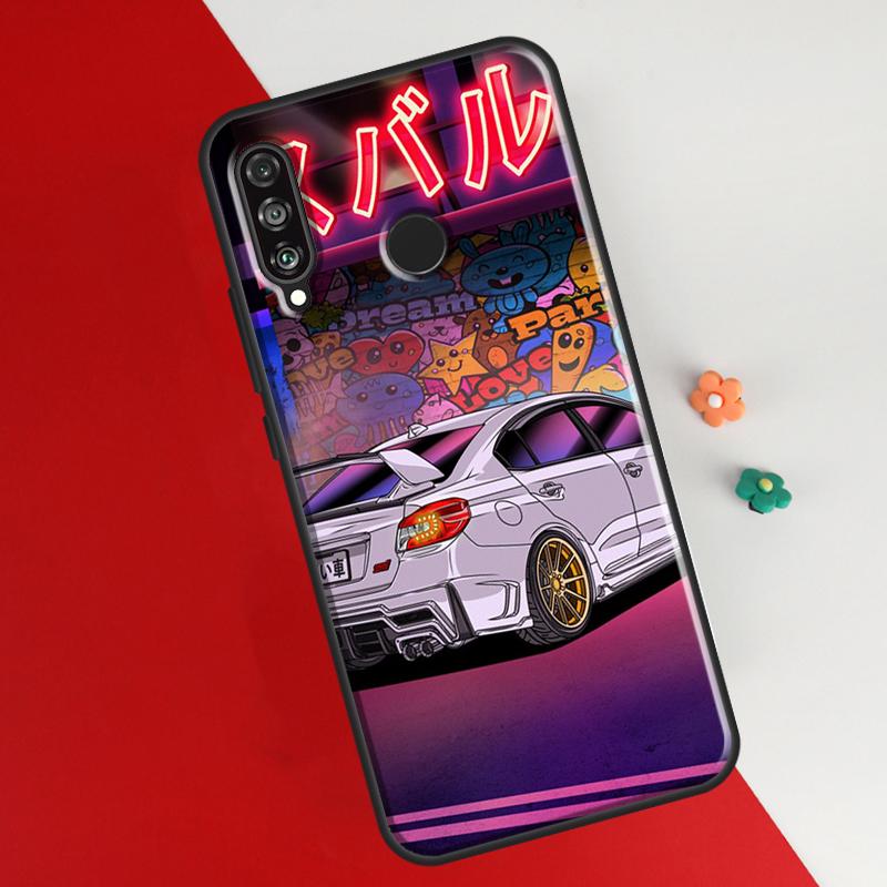 Tokyo JDM Drift Sports Car Cover For Huawei P30 Pro P50 P20 P40 Lite P Smart 2021 Nova 5T Case For Honor 50 8X 10i