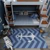 Nordic Marine Fan Carpets Mediterranean Soft Floor Mat for Living Room Bedroom Kids Room Sofa Coffee Table