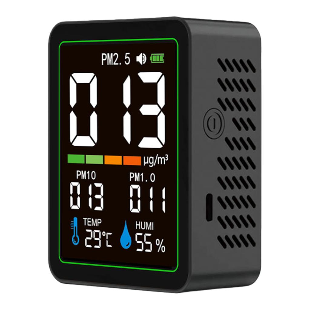 Indoor Air Quality Monitor Infrared Sensor Temperature Humidity PM2.5 PM10 PM1.0 Detection for Home Cars Plants and Pets