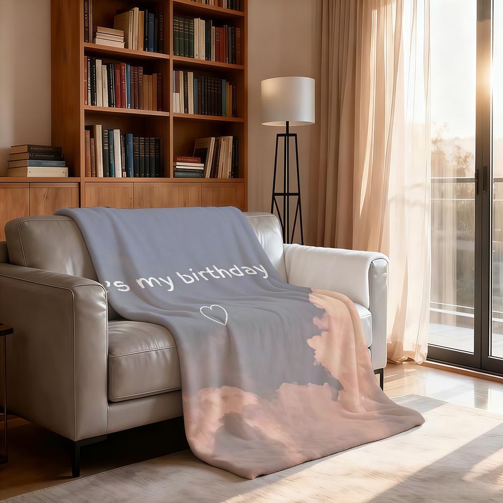 Es ist mein Geburtstag Decke Weiche Wohndecke für Zuhause Schlafzimmer Bett Sofa Picknick Reise Büro Ruhe Abdeckung Decke Geschenk