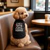 1pc Summer Thin Printed Pet T-shirt, Floral Letter Printed Soft and Breathable Cat and Dog Vest