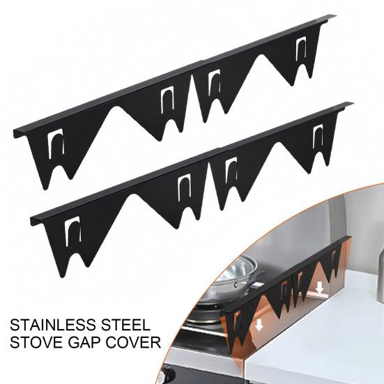 2 buc aragaz Gap capace din oțel inoxidabil aragaz Gap umplere rezistent la căldură reglabil bucătărie cuptor blat lateral Gap umplere kit aragaz Guard