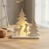 Creative Christmas Gifts for Women Girl Reindeer Tabletop Decor, 3D Printed Fairy Tale Forest Silhouette Winter Season Home Decor with Tree,