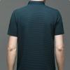 Camiseta Polo Masculina de Verão Lop-up Vazada de Manga Curta Seda Gelada Respirável Moda Business Camiseta Roupas de Marca Masculina