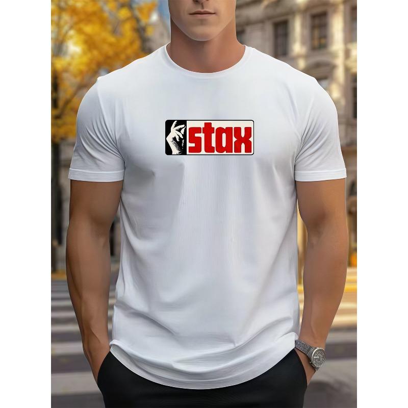 

Мужская летняя футболка для высоких и крупных - Большой размер, короткий рукав, круглый вырез, повседневная рубашка с небольшой эластичностью, дышащая трикотажная ткань S белый