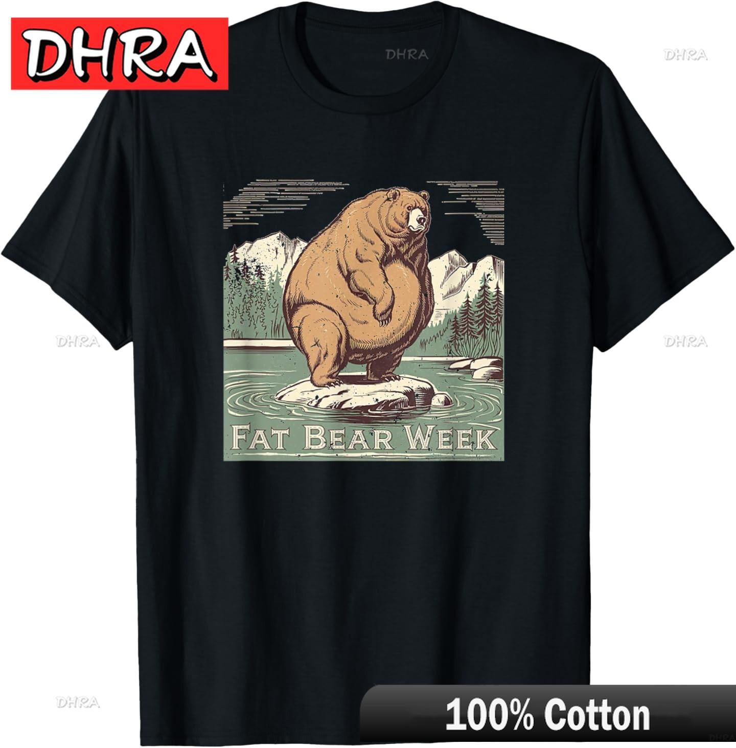 

Vintage Retro Fat Bear Week Funny Bear Lover TShirt Clothing Unique Chic Casual Shirts TShirts for Daily Wear TShirt Boys 4XL