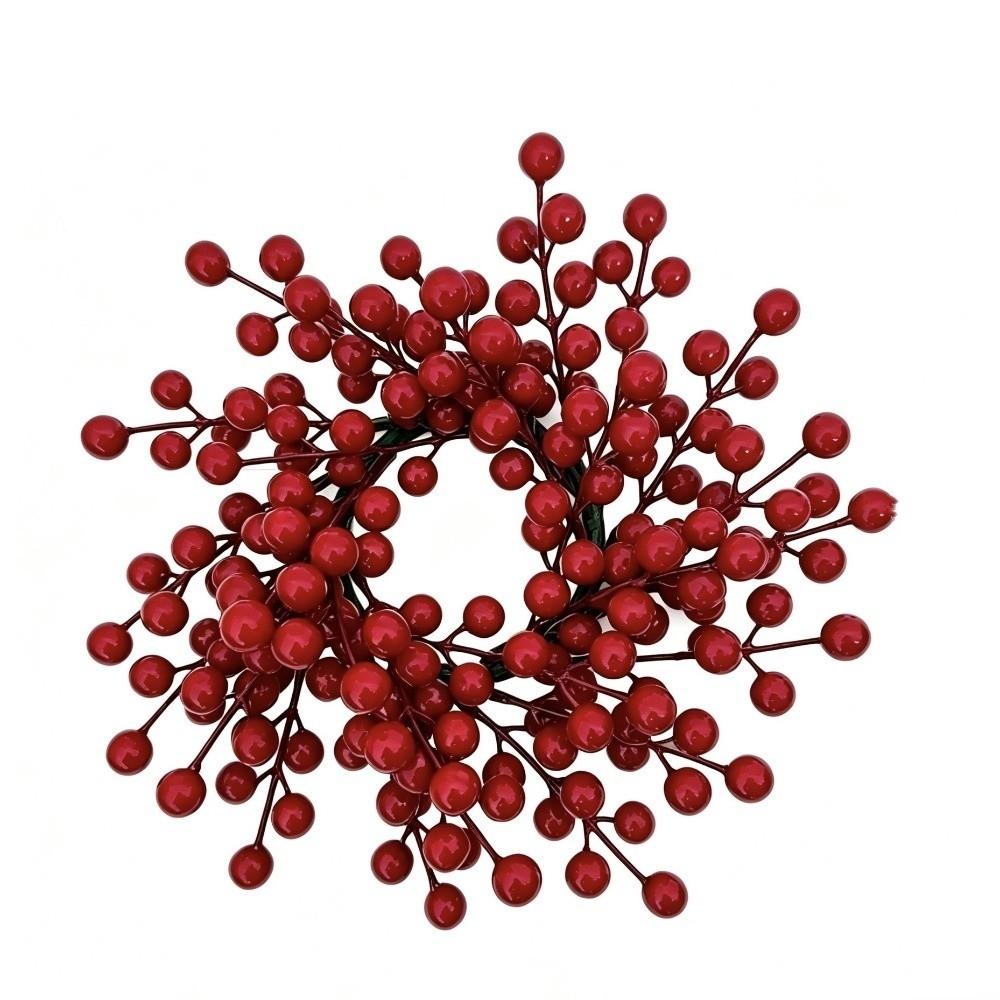 Plastic Christmas Artificial Plant Garland Reusable Xmas Candle Cup Ring  Holiday Party