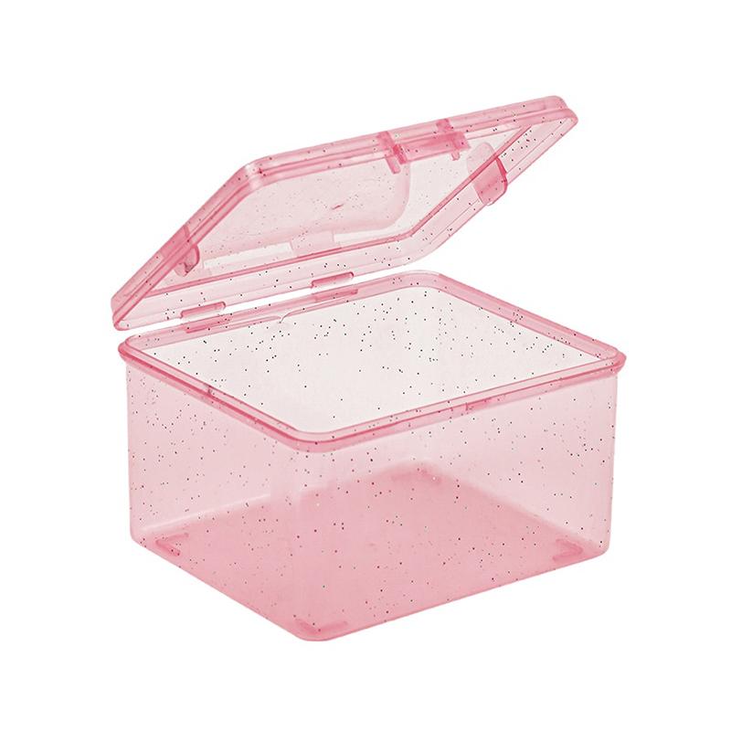 

Прозрачный пластиковый ящик для хранения фотокарточек, маленький ящик для фотокарточек, органайзер для стола, классификация пленки, откидной чехол, канцелярские товары розовый