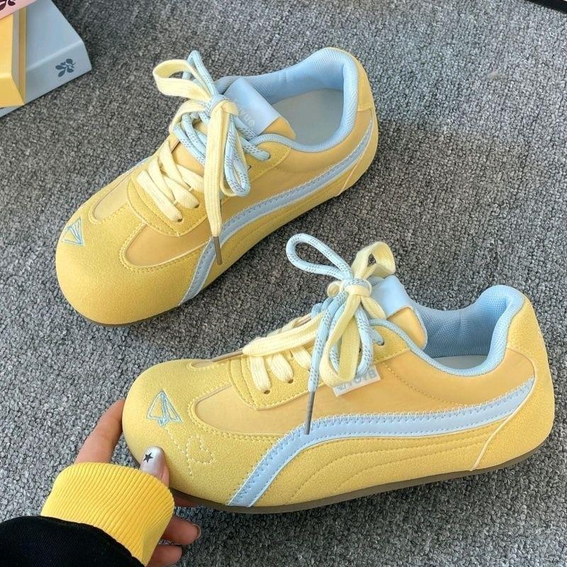 Rote Retro-Deutsche Trainingsschuhe Damen 2025 Sommer Neu Rundkopf Student Forrest Gump Schuhe Modetrend Flache Sneaker