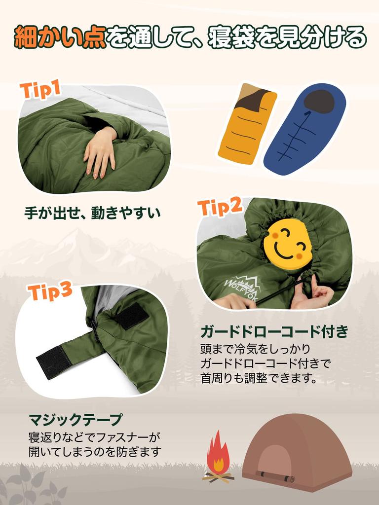 Wolfyok Outdoors Winter Sleeping Bag Limbs 230T Multifunctional Sleeping Comfortable Temperature Range Fully Includes Storage Ideal for Car Emergency