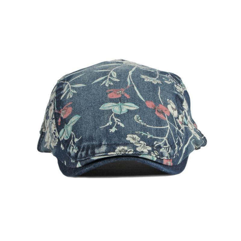Embroidery Beret Newsboy Caps for Men Women's British Vintage Washed Denim Cap Casual Forward Cap Gatsby Painters Hats Boina
