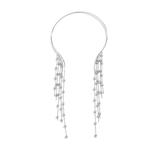 Dlouhý střapec Kovový otevřený choker Hvězda Imitace perlových korálků Střapec Límec Klíční kost Řetízek Náhrdelník Hrudník Tělové šperky pro ženy