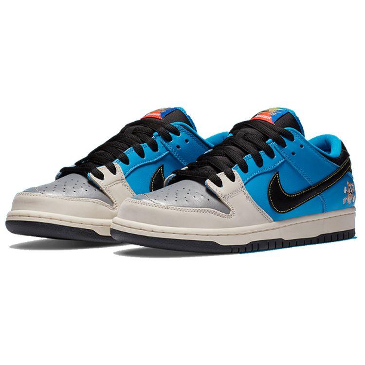 Instant Skateboards X Nike Dunk Low Pro SB QS Unisex Sneakers Blue Blue-Hero Pale-Ivory CZ5128-400