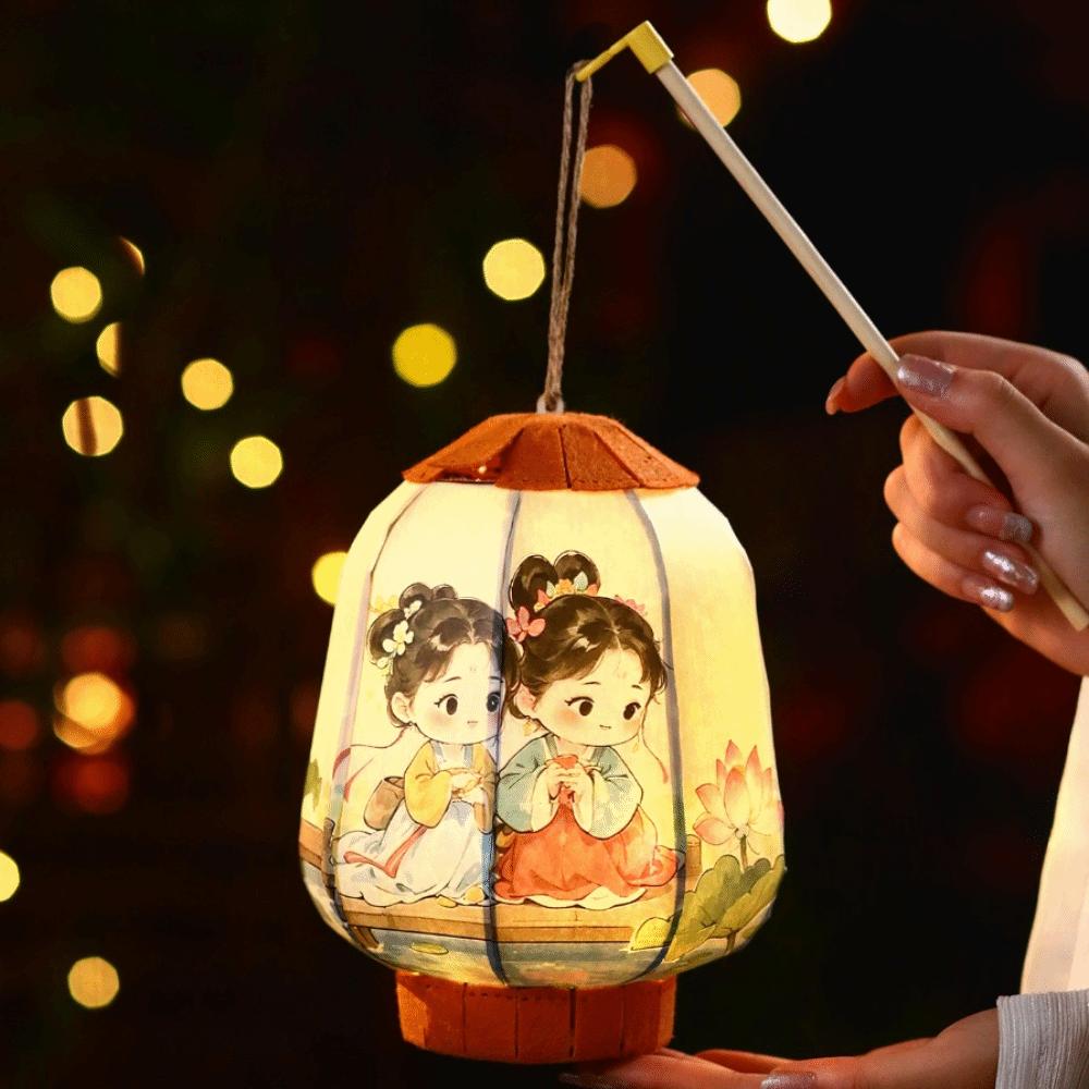 Good Luck New Year Lantern Traditional Handheld Lantern Ancient Style Lantern New Year Celebration