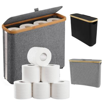 Toilettenpapierkorb mit Deckel Großes Fassungsvermögen Einfach zu installieren Toilettenpapier Aufbewahrungsorganizer Mehrzweck Toilettenpapierhalter