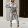 Women's Sweatshirt Set Long Sleeves Ladies Tracksuit Pullover Pants Kit
