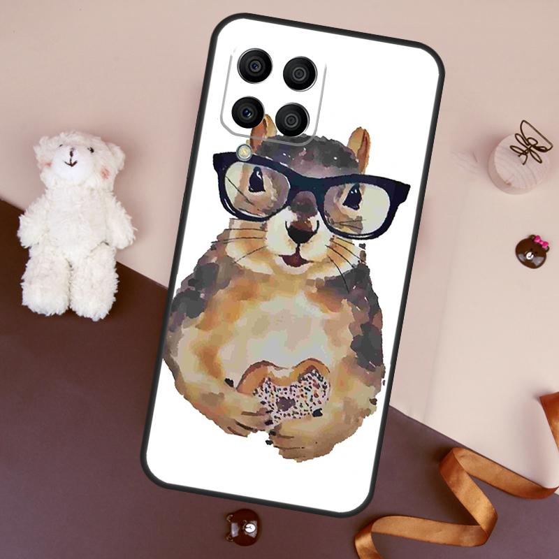 Cartoon Animal Squirrel Case For Samsung Galaxy M32 M52 M14 M54 M13 M33 M53 M56 M36 M16 M31 M11 M12 M35 M55 M15 M06