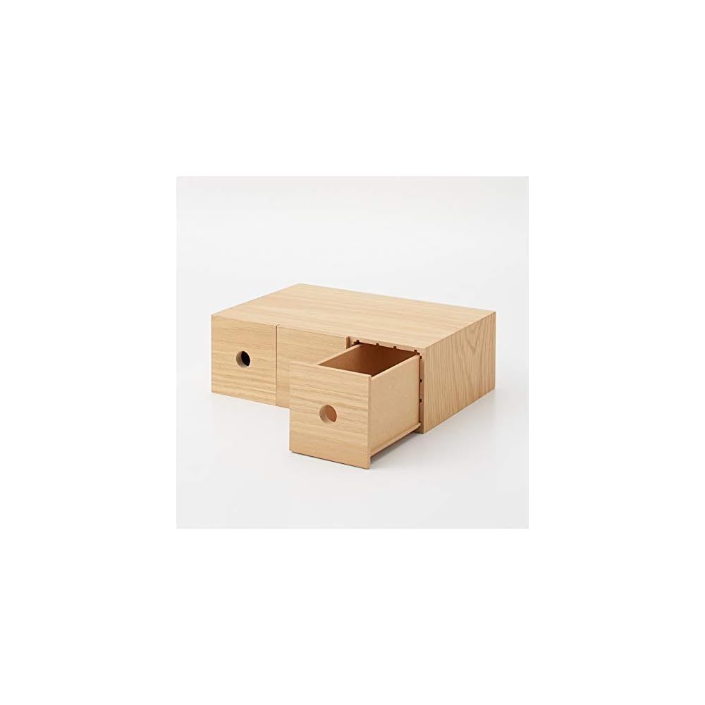 MUJI Holz-Aufbewahrungsbox mit 3 Fächern für Kleinteile, ca.. B84 x T17 x H252cm, 82603323 (Kleidung