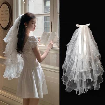 Soft Tulle Bridal Veil Four-layer Bride Head Gauze New Wedding Veils  Wedding Accessories