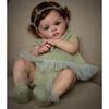 22 Inch Cute Tutti Reborn Doll 60cm Handmade Rooted Hair Simulation Doll Wear Beautiful Knitted Clothes Cotton Body Rebirth Doll Children Playmate Toy