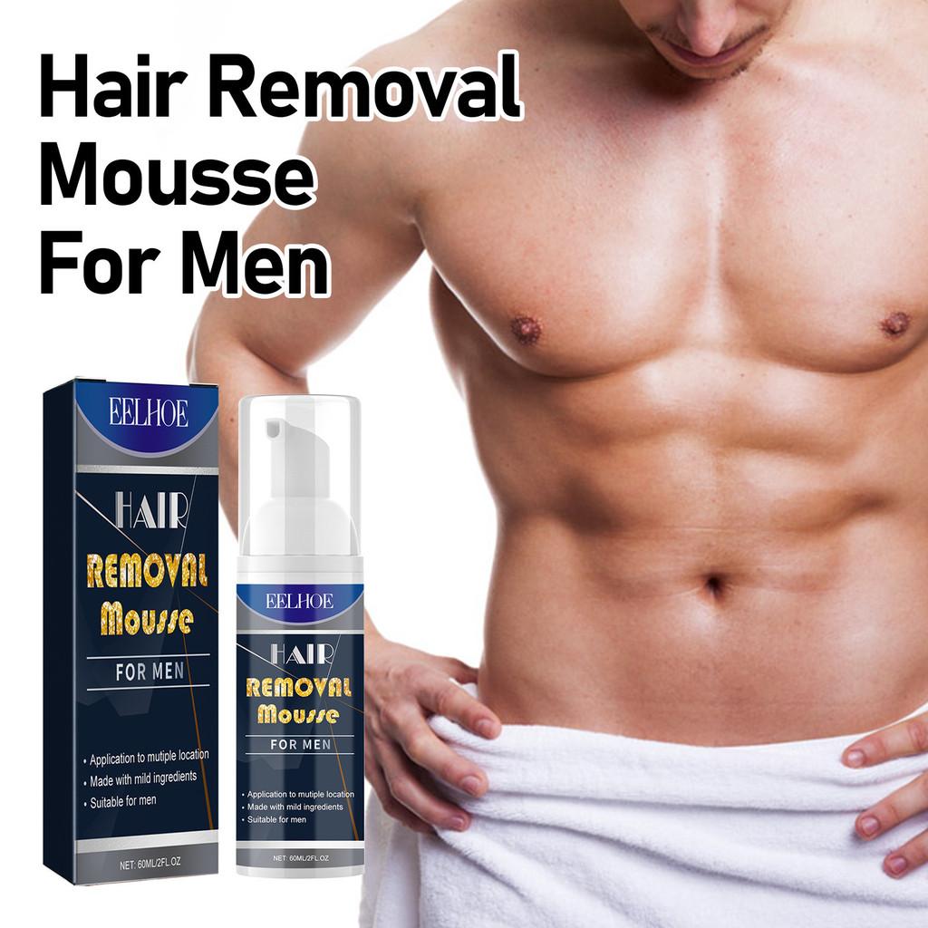 Eelhoe Men's Hair Removal Mousse Gentle And Soothing Formula For Body And Chest
