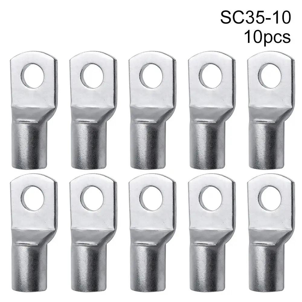 10 Stück Draht-Nasenklemme Crimp SC16-6 SC25-8 SC35-6 SC16-10 Kabelverbinder-Set Verzinnte Kupfer-Bolzenloch-Kabelschuhe Ringklemme