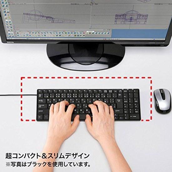 Sanwa Supply Slim USB Full-Size Keyboard White SKB-SL17WN