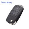 Carcasă Cheie cu Telecomandă Cococockey Pentru Vw Golf Jetta Passat Bora Sharan Touran Pentru Seat Leon Cu 2/3 Butoane Accesorii Auto