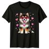 Cute Dog Hearts Bubblegum Graphic Tee Unisexs TShirt Unisexs Top Animals Dogs
