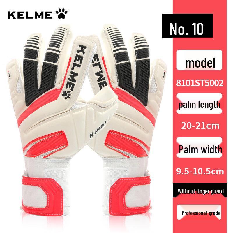 Kelme Adult Non-Slip Goalkeeper Gloves with Finger Protection 10