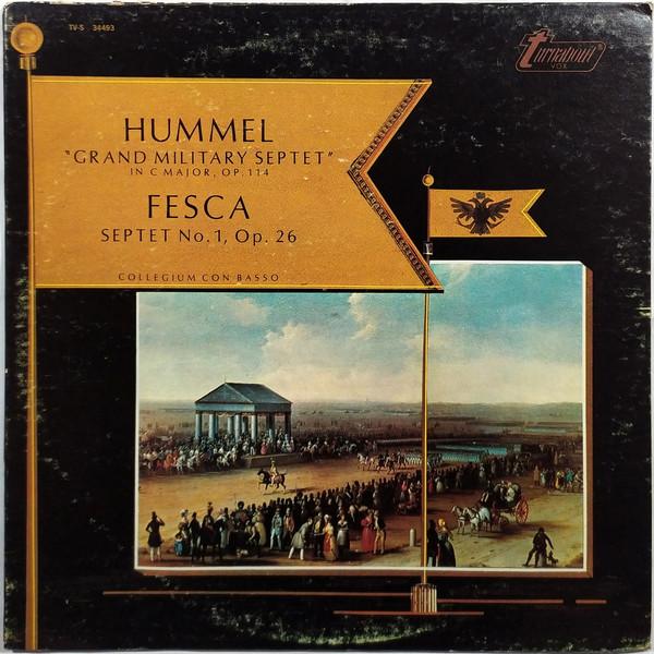

LP Record JOHANN NEPOMUK HUMMEL ALEXANDER E Grand Military Septet In C Major TVS34493 Turnabout 1972 US Classical Used