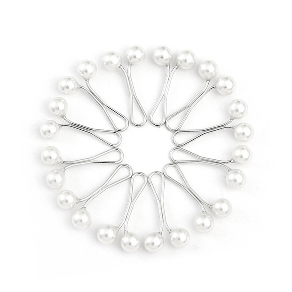 12 stk/parti Dråpeperler Pins Muslimsk Kvinners Sjal Skjerfklips Dame Skjerf Hijab For Kvinner Perlebrosje Pin Flerfarget Hijabklips