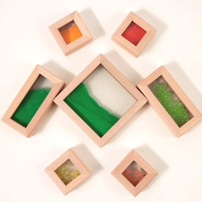Sensorisches Holzbaustein-Set Acryl Regenbogen Bau-Spielzeug Geeignet Für Kinder-STEM-Lernen Geschenk Regenbogen Stapelbaustein-Spiel