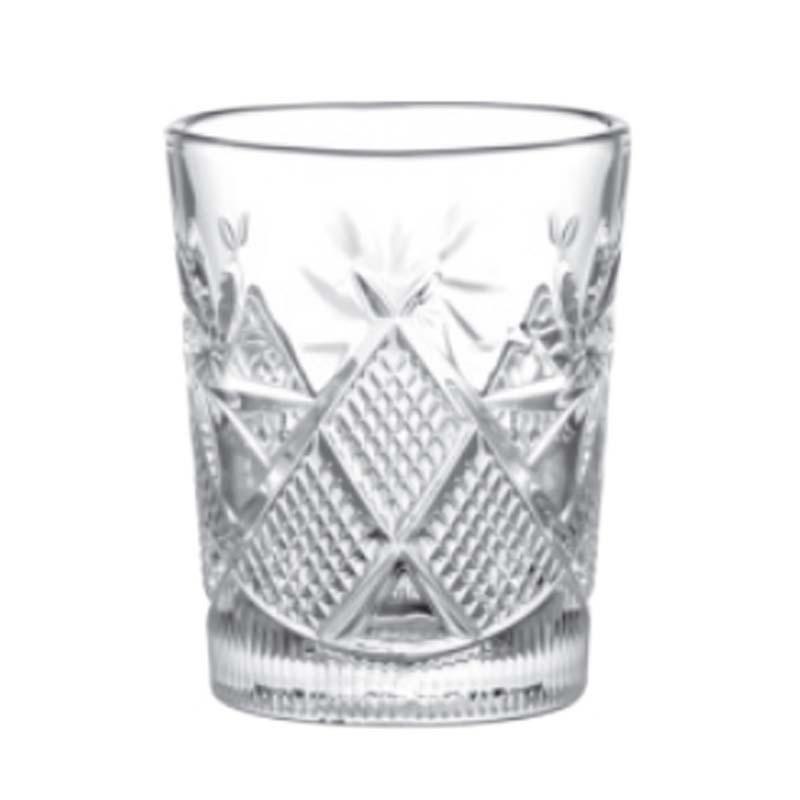Engraved Flower Brandy & Whiskey Shot Glass - Thickened One-Shot Baijiu & Liqueur Cup