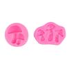 Stampo in silicone a forma di fungo per fondente e argilla Decorazioni per torte da favola
