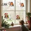 Holiday Theme Glass Clings Christmas Bird Static Window Stickers, PVC Waterproof Decorative Decals Atmosphere Trim for Doors, Removable Stickers
