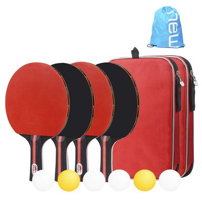 Table Tennis Set (Portable): Includes 4 Rackets, 6 Ping Pong Balls, and a Storage Bag.