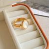 Yori Minimalistischer Glatter Edelstahl Schalenring Wasserdicht 18 Karat PVD Beschichtet Auffälliger Schmuck Bijoux Geschenk Neu