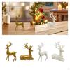 Elk Statue Animal Sculpture Collectable Modern Ornament Art Craft Deer Figurine for Desk TV Cabinet