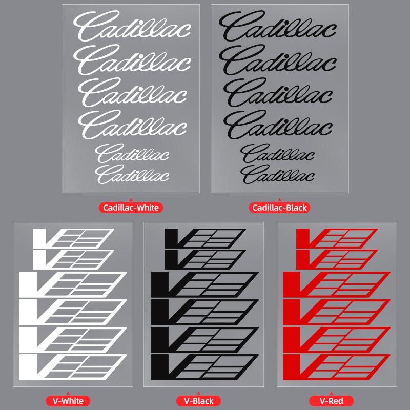 6 Pezzi Adesivi Pinze Freno Auto Scritte Decalcomanie Veicolo Accessori Per Cadillac ATS BLS CT4 CT5 XT5 XT6 XTS SLR SRX STS