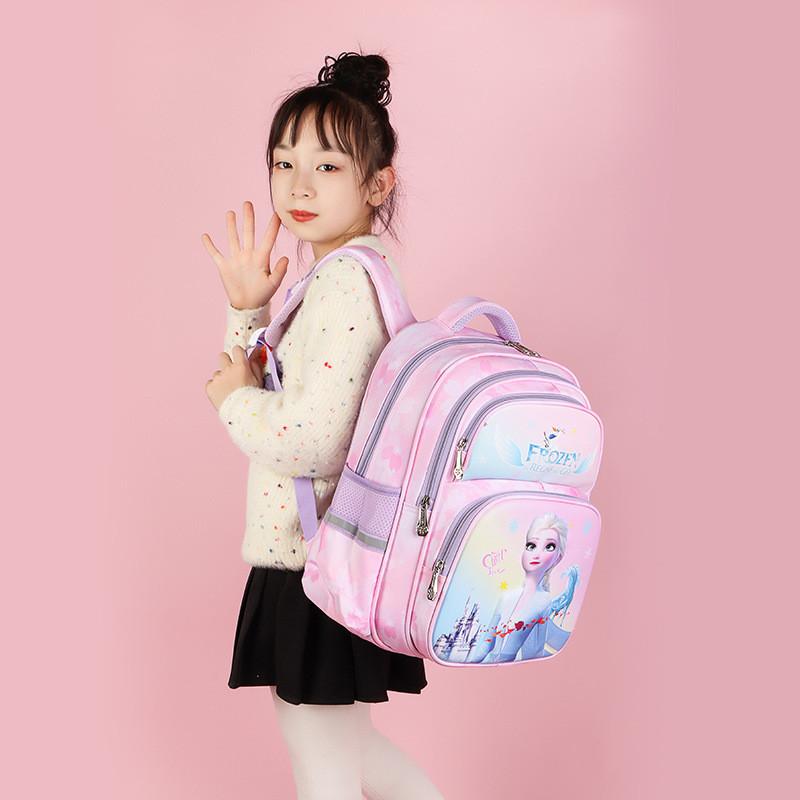 Adorable Cartoon Princess Backpack For Girls Oxford Fabric Lightweight And Spine-supportive