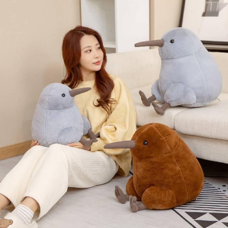 Plush Kiwi Brown Toy Bird Stuffed Animal Doll Cartoon Decoration Gifts Kids