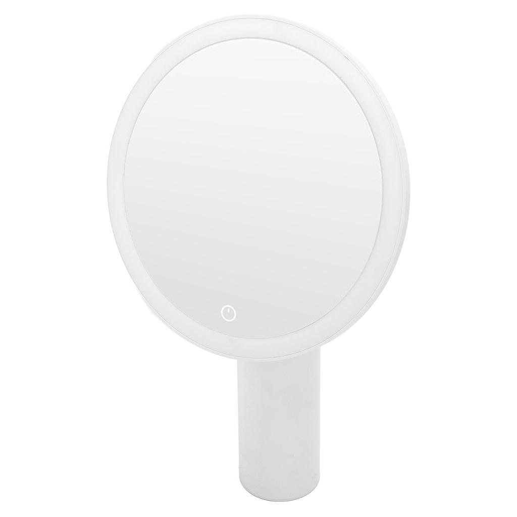 Desktop Lighted Makeup Mirror 3 Color Temperature Dimmable Cordless LED Light Vanity Mirror for Dorm