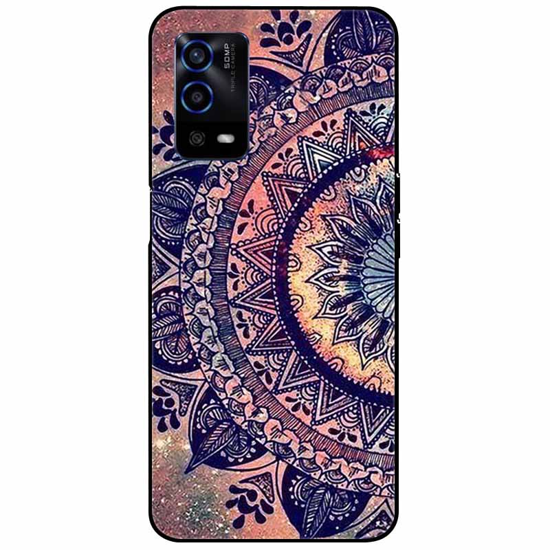 For Oppo A55 4G Case A 55 Silicone Soft Painted TPU Black Cover for Oppo A55 Case CPH2325 Cute Funda Coque for OPPOA55 6.51''